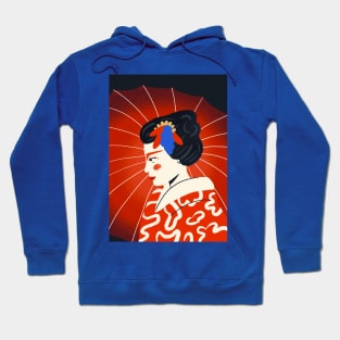 Geisha with umbrella Hoodie